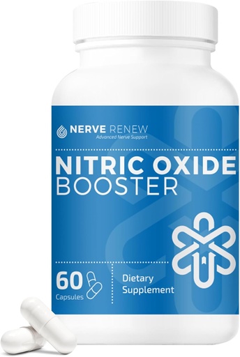 [BRSWY2T4BNYWMEL4] Nerve Renew Nitric Oxide Booster - תוסף Nitric Oxide עם L Arginine hydrochloride for Complete Nerve Nourishment - 60 קפסולות