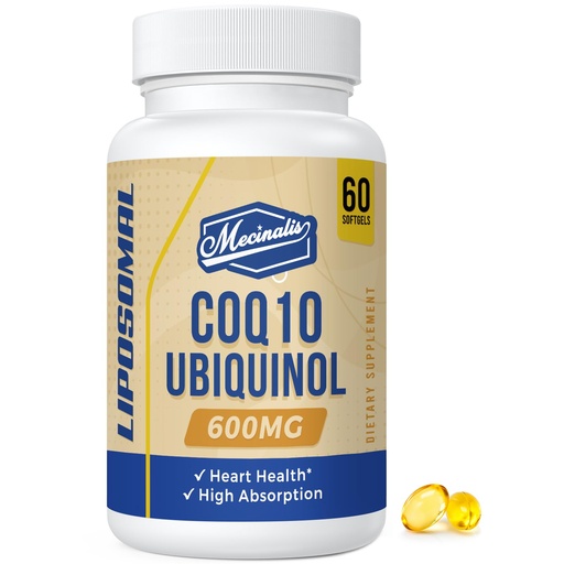 [BRSRO2Y5CMPWMAIV] Liposomal CoQ10 Ubiquinol 600mg Softgels|Superior Absorption Ubiquinol CoQ10 Supplement|Powerful Active Antioxidant Form of Coenzyme Q10|Heart Function & Energy Production|60 Softgels