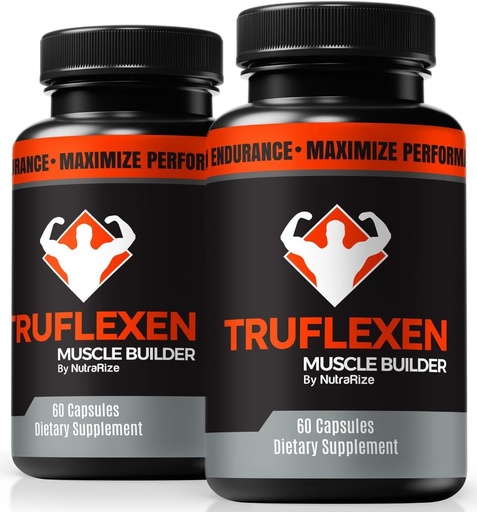 [BRSRAFT7CQJRUDQU] NutraRize (2 Pack) Truflexen Pills, Tru Flexen Muscle Builder, Natural Supplement to Support Overall Wellness, Premium Performance Capsules, Official True Flexen Reviews (120 Capsules)