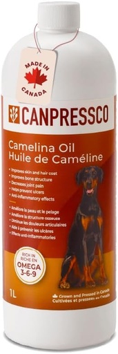 [BRSWYZYBDMORMD3J] Camelina olie 500 ml flaske • 124; Omega 3 Olietilskud til heste, hunde og Feline fælles, Coat og hud sundhed