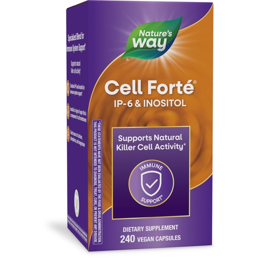 [BRSWIY32BQMBKCQV] Nature's Way Cell Forté IP-6 & Inositol Immune Support Supplement with Calcium, Phosphorus, and Magnesium*, Gluten-Free, Vegan, 240 Capsules (Packaging May Vary)