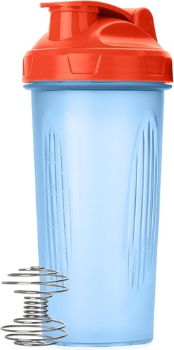 [BRSROEIRAUMRQDY7] Mr. Pen- Shaker Bottles for Protein Mixes, 28 oz, 1 Pack, Blue With Orange Top, Protein Shaker Bottle with Wire Whisk Ball, Blender Bottle