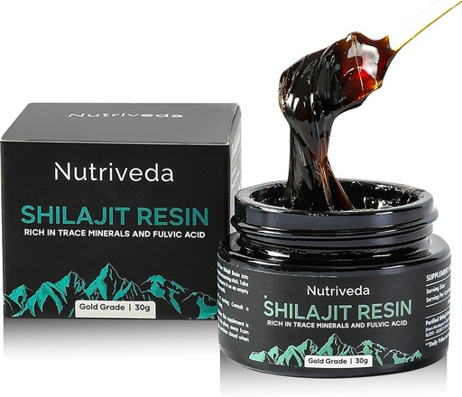[BRSROAY7PIFGMGT2] Premium Shilajit Resin 600mg - Gold Grade Himalayan Shilajit - Rich in Trace Minerals and Fulvic Acid for Energy and Immune Support - Third-Party Tested - 30g(Improved Taste, Less Bitter)