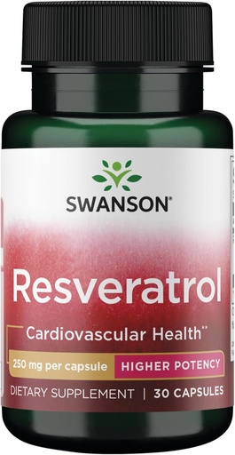 [BRSWIYLQOEBAE2AZ] Swanson Resveratrol - Higher Potency 250 Milligrams 30 Capsules(1 Pack)
