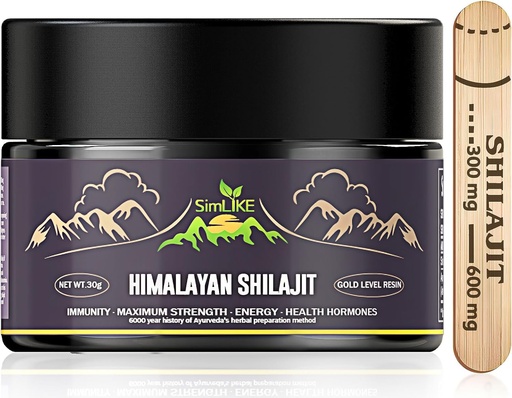[BRSROGLYOZ6QMFY6] shilajit Pure Himalayan Organic - Gold Grade Shilajit Resin with Organic Ayurvedic Herbs in High Potency for Energy, Strength & Immunity, 30 Grams