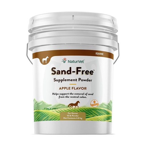 [BRSWIEAYOAFWEADI] NaturVet Sand Free Horse Powder Supplement – Supports Healthy Intestinal Function, Sand Removal from Ventral Colon – Includes Psyllium Husk, Apple Flavoring – 15 lbs.