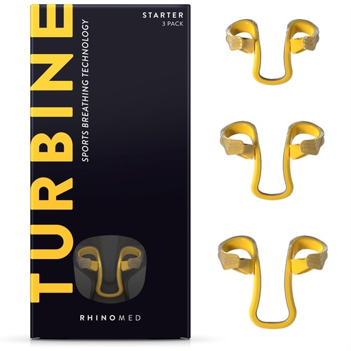 [BRSWIBL7DMAAA2Y5] Turbine Nasal Dilator for Athletes - Pack of 3 Turbine Dilators Designed for Athletic Training - Increase Airflow to Lungs by 38% During Exercise, Sports Training, Cycling & Running