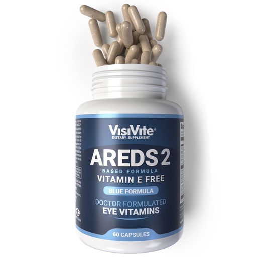 [BRSWIYYLBZ7AC3Q7] AREDS 2 Eye Vitamins - VisiVite Vitamins for Eye Health Without Vitamin E - Eye Vitamins for Seniors - Lutein and Zeaxanthin Supplements - 60 Capsules
