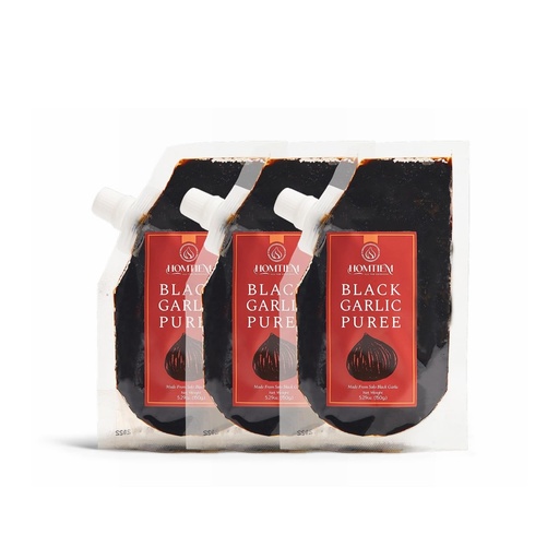 [BRSRAYIKDF5A43TH] Homtiem Black Garlic Puree 150g. (Made from 100% Solo Black Garlic), Fermented for 90 Days, Non-GMO, Ready to Eat for Snacking and Cooking (3)