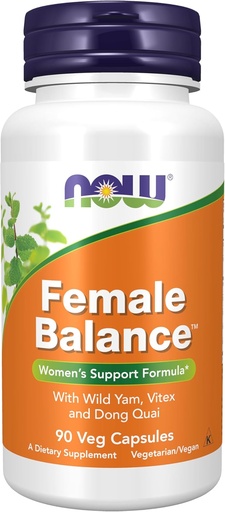 [BRSWIY3QB4PAAD3A] NOW Foods Supplements, Female Balance™ with Wild Yam, Vitex, Dong Quai, GLA, Vitamin B-6 and Folate, 90 Capsules