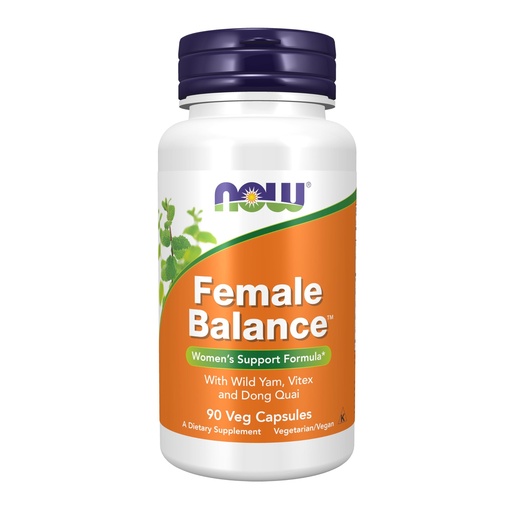 [BRSWIY3QB4PAAD3A] NOW Foods Supplements, Female Balance™ with Wild Yam, Vitex, Dong Quai, GLA, Vitamin B-6 and Folate, 90 Capsules