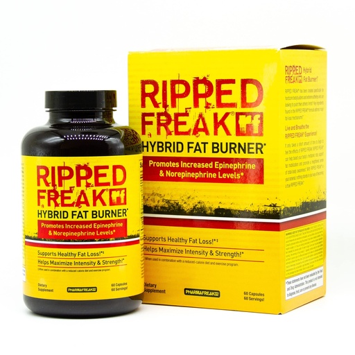 [BRSWIFQEBAIGAGDA] Pharmafreak Ripped Freak | Thermogenic & Metabolic Support | Energy & Focus for Training | Green Tea, Green Coffee & Plant Extracts | 60 Vegan Capsules
