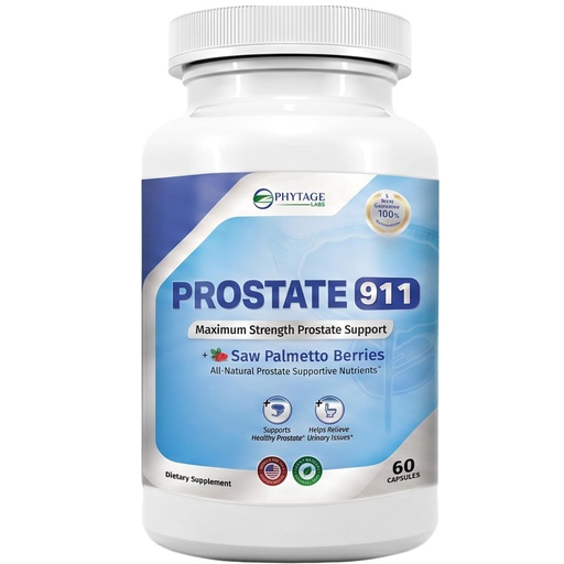 [BRSRMAD3CN6B42TX] Prostate 911 – Advanced Men’s Health Supplement – Saw Palmetto Prostate Support Formula with Pumpkin Seed & Nettle Root – Daily Urinary Comfort & Flow – 60 Capsules