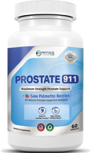 [BRSRMAD3CN6B42TX] Prostate 911 Men's Health Supplement - Saw Palmetto Support Prostate function