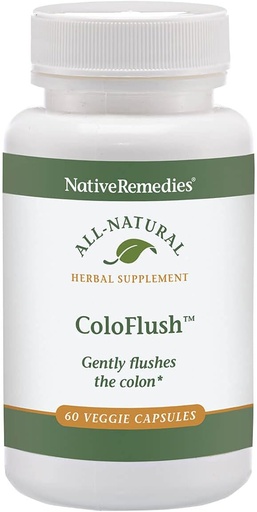 [BRSWIFALCMGGGET6] Native Remedies ColoFlush - All Natural Herbal Supplement for Gentle Flushing of The Colon - Supports Healthy Functioning of The Digestive System - 60 Veggie Caps