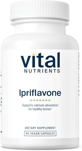[BRSWIYQFPJYWM3DG] Vital Nutrients Ipriflavone 600mg | Isoflavone Support for Healthy Bones and Calcium Absorption | Gluten, Dairy, Soy Free | Non-GMO | 90 Capsules