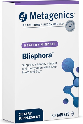 [BRSWIHAABJ4WCDQZ] Metagenics Blisphora - Methylation Support Supplement* - Supports a Healthy Mindset* - with Vitamin B12, Folate & Same - Non-GMO & Gluten-Free - 30 Tablets