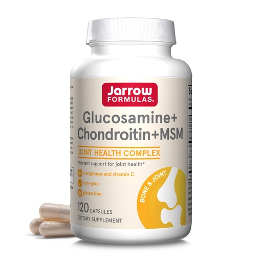 [BRSWIY32BQOB6ELG] Jarrow Formulas Glucosamine, Chondroitin, and MSM Capsules; Joint Support Supplement with Vitamin C and Manganese, Bone & Joint Health, 120 Capsules, 30 Day Supply