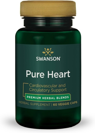 [BRSWGFAZDN7AE3LP] Swanson Pure Heart Cardiovascular Circulatory Health Antioxidant Resveratrol Blood Pressure Cholesterol Support Herbal Supplement 60 Veggie Capsules (Veg Caps) Vegan