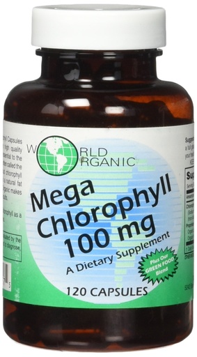 [BRSWIY32AUPBC2YV] World Organics 100 mg Mega Chlorophyll, 120 Count