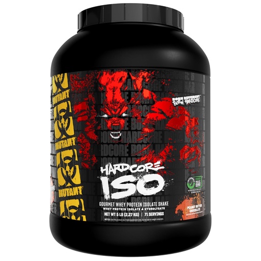 [BRSWKEA4CAOBC3A3] Mutant Harcode ISO Whey Protein Isolate Powder Acts Fast to Help Recover, Build Muscle, Bulk and Strength, 5 lb - Peanut Butter Chocolate