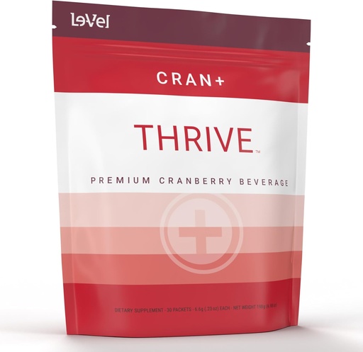 [BRSRAGIBCVYBUDLL] Le-Vel Thrive Cran+ | Herbal Supplement Powder for Urinary Tract Health | with D-Mannose, Cranberry, Apple Cider Vinegar & Antioxidants | 30 Packets
