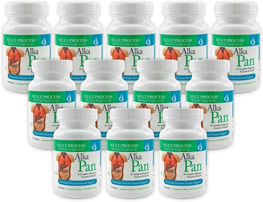 [BRSWYFTQCQCQODLZ] Alka•Pan (12 Pack) Best Process Alkaline — Natural Digestive Supplement — Pancreatic Enzymes with Antioxidant-Rich Superfoods & Digestive Herbs
