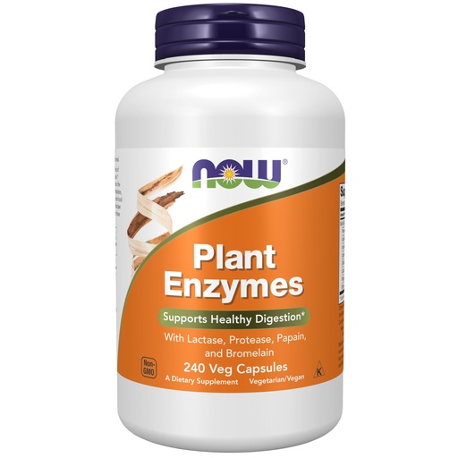 [BRSWIY32BQPGKCTK] NOW Foods Supplements, Plant Enzymes with Lactase, Protease, Papain and Bromelain, 240 Veg Capsules