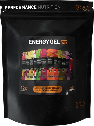 [BRSRMCQ5PMNQYF3X] Torq Energy Gel Sample Pack of 12 - Ultimate On The Go Quick Release Energy - 30g of Carbohydrates - Running/Cycling/Sports Gels - Taster Pack - Natural & Vegan