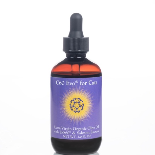 [BRSWYFAOOYFWODTH] ESS60 Olive Oil for Cats - Organic Extra Virgin Olive Oil, Pure C60 ESS60 (.8 mg/mL) & Natural Salmon Essence to Support Your Cats’ Flexibility, Energy, Immunity, Longevity - 3 oz