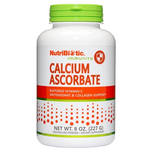 [BRSWIYT3PMMRYH3E] NutriBiotic - Calcium Ascorbate Vitamin C Powder, 8 Oz | Essential Antioxidant & Collagen Supplement Buffered with Calcium | Non Acidic & Easier on Digestion than Ascorbic Acid | Gluten & GMO Free