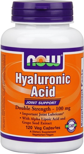 [BRSWIHDQAADWGHQ5] Hyaluronic Acid 2X Plus Veg Capsules, 100 mg - 120 ct (Pack of 2)