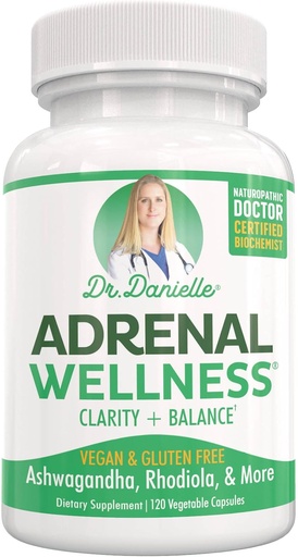[BRSWKYIPOJ4AY33M] Adrenal Wellness Ashwagandha &quot; More - Organic Mind, Body Support by Dr. Danielle, 120 Capsules