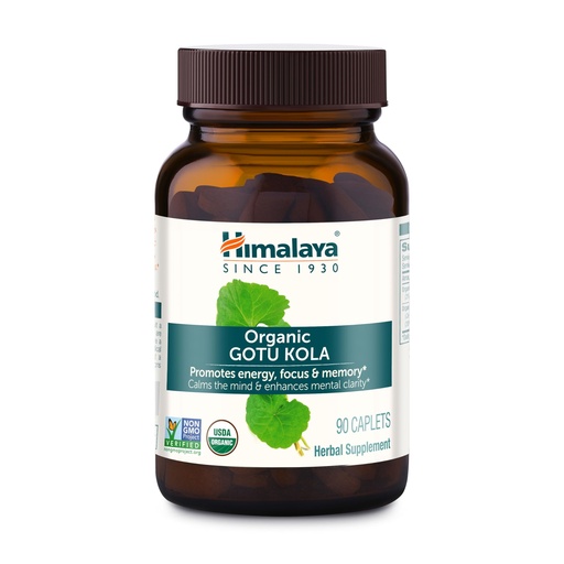 [BRSW2YYHOEFWKAI3] Himalaya Organic Gotu Kola, 45 Day Supply - Herbal Nootropic Supplement with Adaptogens for Energy, Focus, Memory, and Calming Relaxation - Vegan, Non-GMO, Gluten Free, 650 mg, 90 Caplets