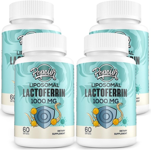 [BRSRMC35CR6BGDTO] Liposomal Lactoferrin 1000 mg Diet - Maximized Lactoferrin - A Component in Colostrum - for Iron Absorption & Immune Function Lactoferrin Supplements for Adults, 60 Softgels (4 Bottle)