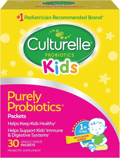 [BRSWIYYQPMGBWEL2] Culturelle Kids Daily Probiotic Packets for Kids, (Age 3+) - 30 Compte - De la marque 1 pédiatre recommandée – Probiotiques quotidiens sans saveur pour la santé digestive et le soutien immunitaire