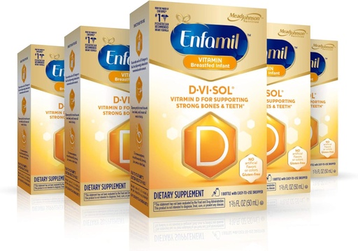 [BRSWIB37BMIGEYD6] Enfamil D-Vi-Sol Vitamin D Supplement Drops 50 mL(Packs of 5)