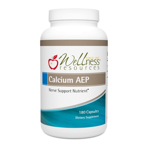 [BRSWI2Q3AQBWEHDM] Wellness Resources Calcium AEP - Nerve Support Supplement for Cellular Protection, Longevity, Cell Membrane Health, Myelin Sheath Support - 925mg Ca-2-AEP Per Capsule - 180 Capsules