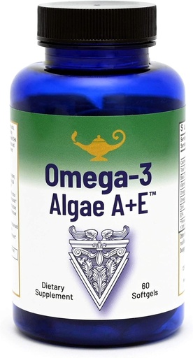 [BRSW2YYLBMMBUGTO] RnA ReSet Omega-3 Algae A+E – DHA de base vegetal &amp; EPA con vitaminas A y E, Fish Oil Alternative (60 Softgels)