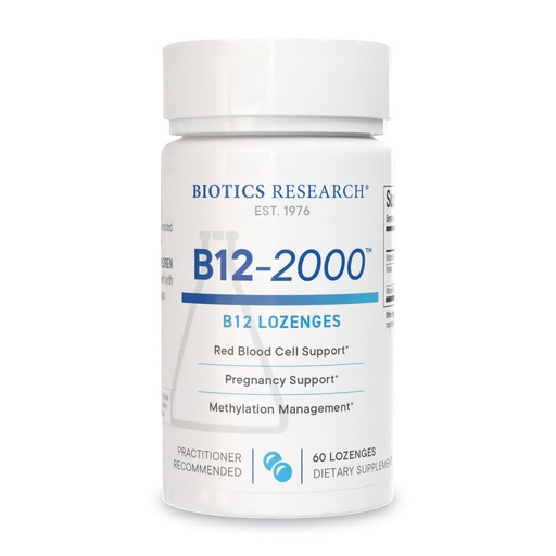 [BRSWIYIZCINRW2LG] Biotics Research B12-2000™ Vitamin B12 2000 mcg, B6, Folate–B12 Sublingual Lozenges, Methylation Support Supplement, High Potency, Highly Absorbable, Natural, Berry Flavor, Dissolves Easily–60 Count