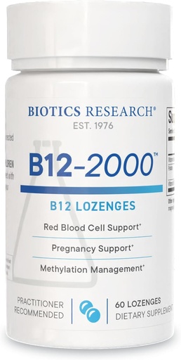 [BRSWIYIZCINRW2LG] Biotics Research B12-2000TM Vitamín B12 2000 mcg, B6, Folate
