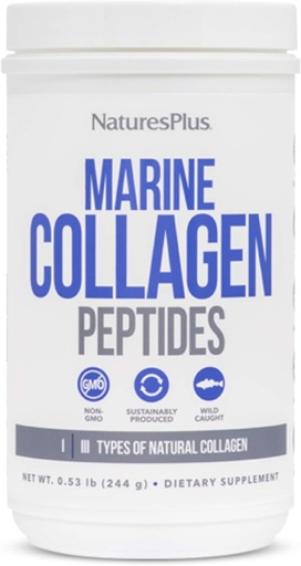 [BRSWYZQ3BB7GKYIU] NaturesPlus Marine Collagen Peptides, Unflavored - 0.54 lb - Pelo, Piel, Piel &amp; Salud Conjunta, Immune System Support - Gluten Free, Non-GMO - 20 Servings