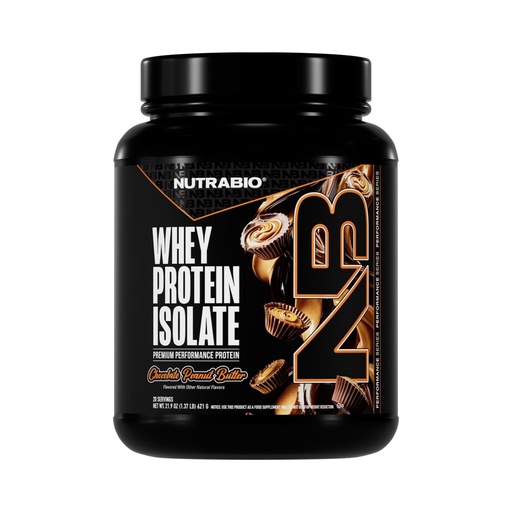 [BRSWYYAZO4NAAALV] NutraBio 100% Whey Protein Isolate Protein Powder, 25g Protein with Complete Amino Acid Profile, Non-GMO, Soy & Gluten Free,Low Carb,Low Calorie Whey Protein Powder,Chocolate Peanut Butter,20 Servings