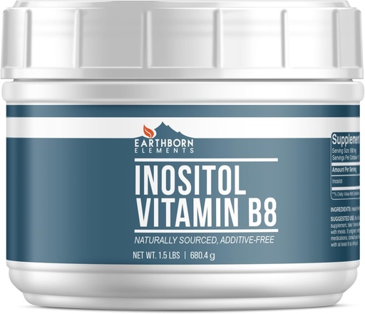[BRSWYAYFO4FWM23H] Earthborn Elements Inositol (1.5 lb), Vitamin B8, Always Pure