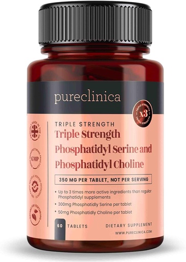 [BRSWGFQPAQPGK3DJ] pureclinica Triple Strength Phosphatydyl Serine and Phosphatidyl Choline x 60 Tablets