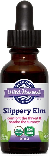 [BRSWIGL7OEHBAADI] Oregon's Wild Harvest 1:4 Organic Slippery Elm Extract, 1 Fluid Ounce