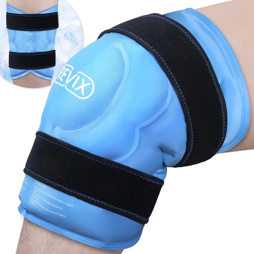 [BRSROYL2AF5BUCD5] REVIX 20’’ XXXL Knee Ice Pack Wrap Around Entire Knee, Extra Large Ice Pack for Leg Discomfort Reducing, Cold Compress Therapy, Reusable Ice Wraps for Back, Shoulder Relaxation, Post-Workout Recovery