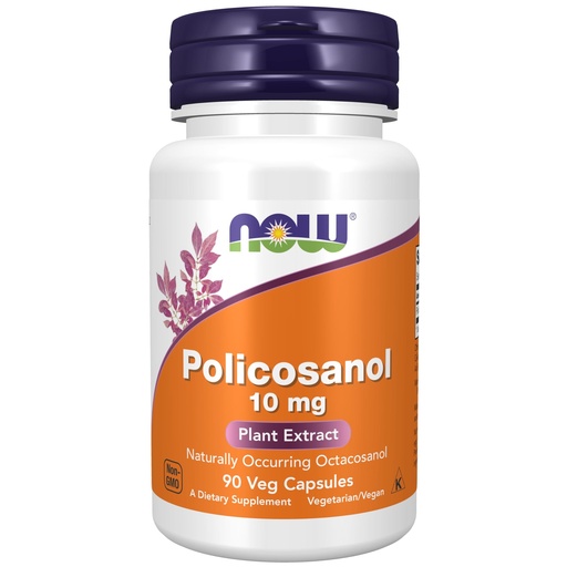 [BRSWIYYPOMNWEA34] NOW Foods Supplements, Policosanol 10 mg, Blend of Long-Chain Fatty alcohols (LCFAs) Derived from Sugar Cane, 90 Veg Capsules