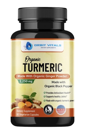[BRSWYY34OUMWKCL5] Turmeric Curcumin with Black Pepper & Ginger 2250mg - Ultra Potent Turmeric Supplement with 95% Curcuminoids & BioPerine for Joint Support, Enhanced Bioavailability, Immune Health - 90 Vegan Capsules