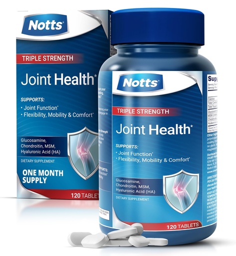 [BRSRAYLYCV5WY2DF] Joint Health Triple Strength | Glucosamine, Chondroitin & MSM, Joint Support Supplement, 120 Coated Tablets